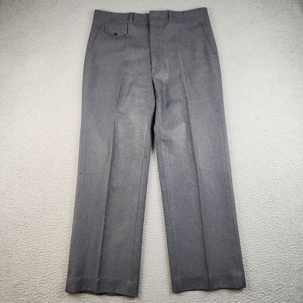 Vintage Haggar Tweed Wool Slacks Pants 34x29 Gray‎ Pleated Trousers Men's Casual